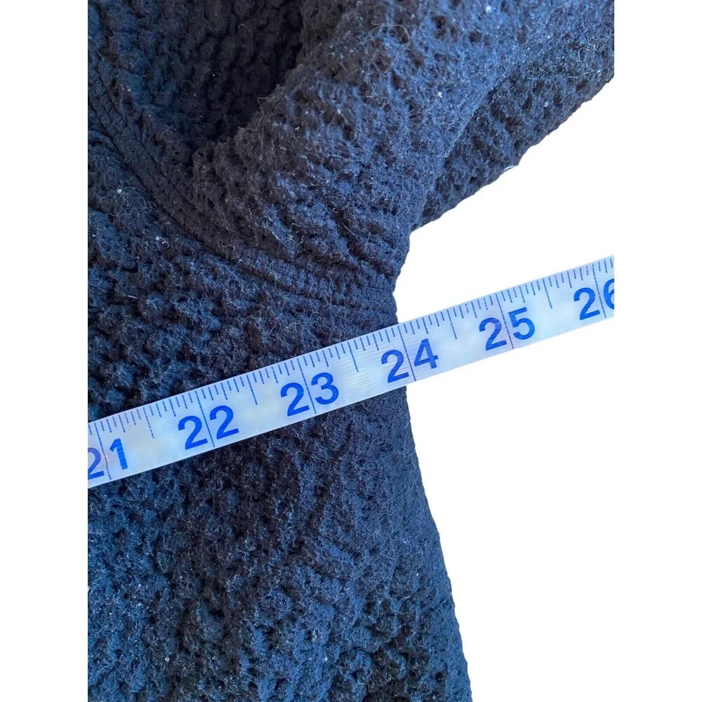 Tommy Hilfiger‎ Women's Sherpa 1/4 Zip Jacket Size L Blue Thumb Holes Preppy